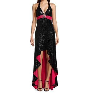Cassandra Stone Black/Pink Sequined Dress - Size 6 - NWT